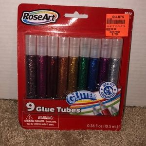 Rose art 9 color glue tubes